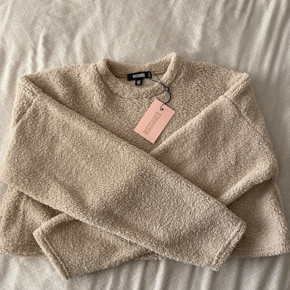Cropped Fuzzy Sweater